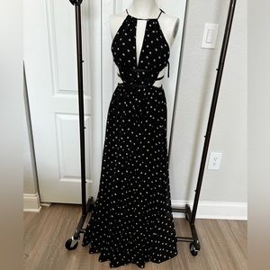 Polka dot open back Dress